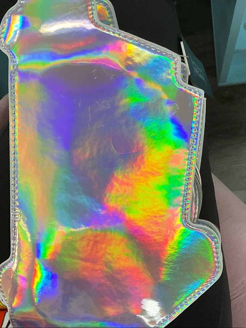Ice Cream Truck Holographic Kids Crossbody Bag - Pink & Lavender